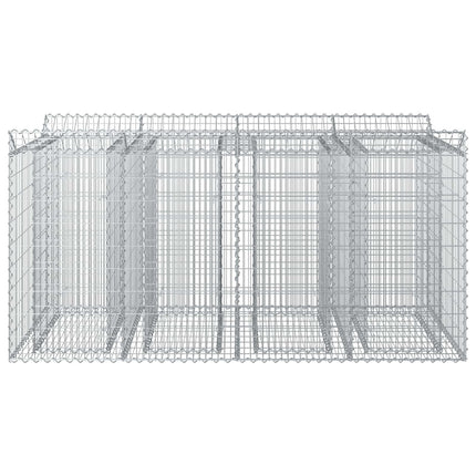 Gabion højbed 2 stk. 200 x 100 x 100 cm Galvaniseret stål Sølv