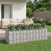 Gabion højbed 3 pcs Sølv