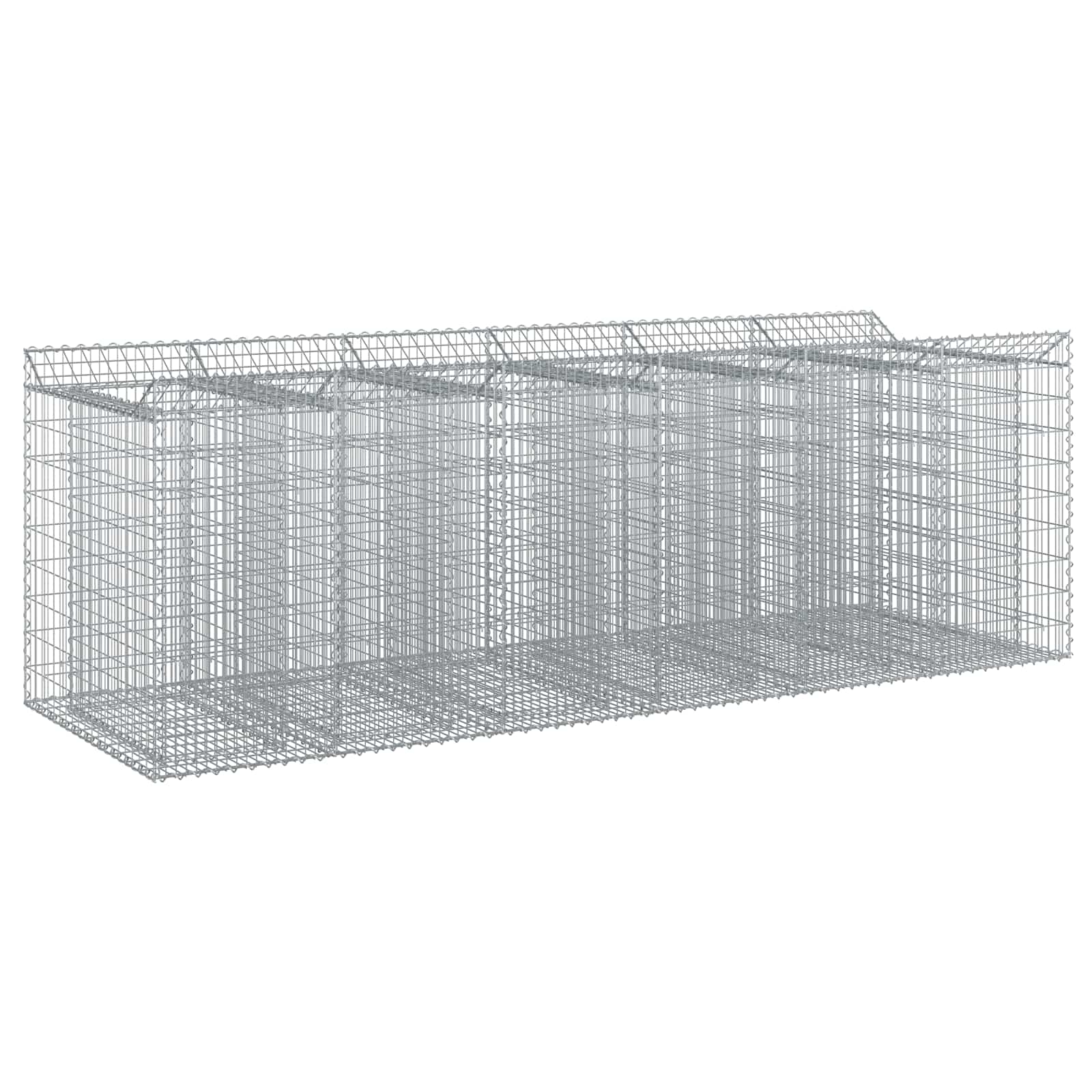 Gabion højbed 3 pcs Sølv