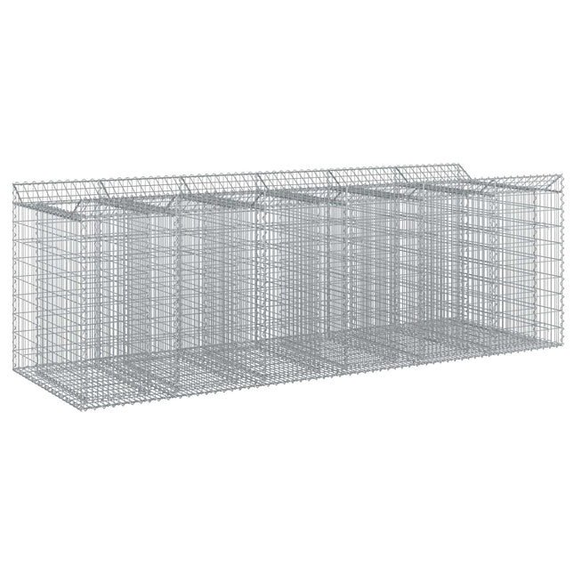 Gabion højbed 3 pcs Sølv