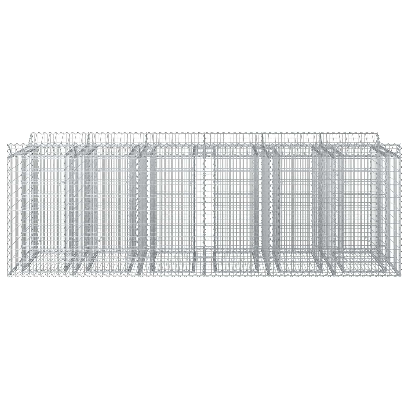 Gabion højbed 3 pcs Sølv