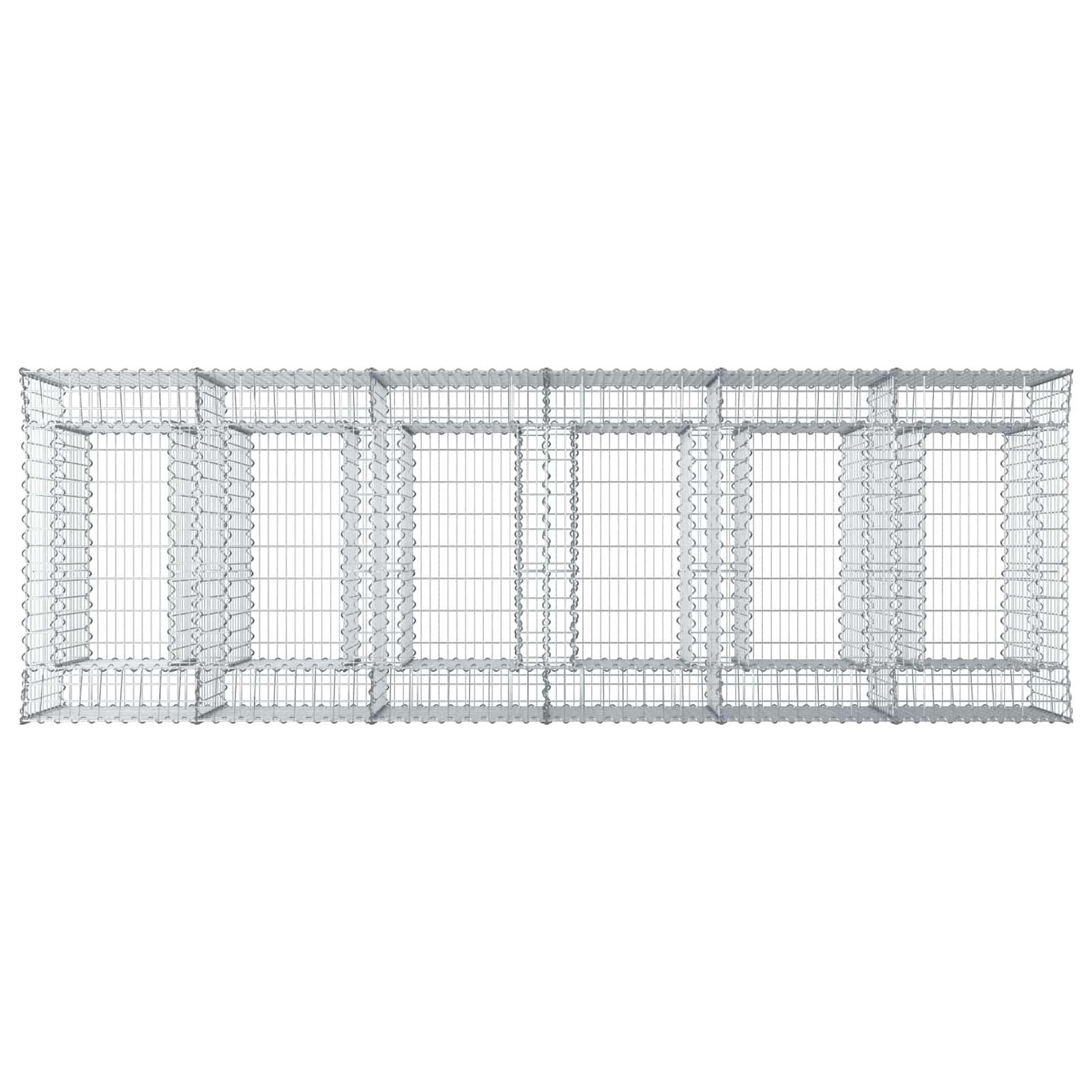 Gabion højbed 3 pcs Sølv