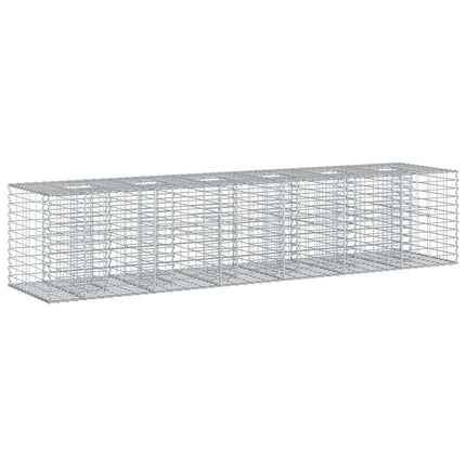 Gabion højbed 2 stk. 260 x 60 x 55 cm Galvaniseret stål Sølv