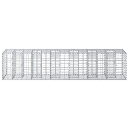 Gabion højbed 2 stk. 260 x 60 x 55 cm Galvaniseret stål Sølv