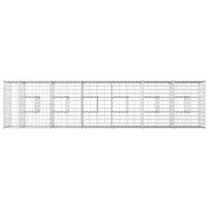 Gabion højbed 2 stk. 260 x 60 x 55 cm Galvaniseret stål Sølv