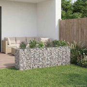 Gabion højbed 2 pcs Sølv 250 x 50 x 80 cm Galvaniseret stål
