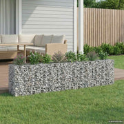 Gabion højbed 2 pcs Sølv 330 x 50 x 80 cm Galvaniseret stål