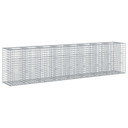 Gabion højbed 2 stk. 330 x 50 x 80 cm Galvaniseret stål Sølv