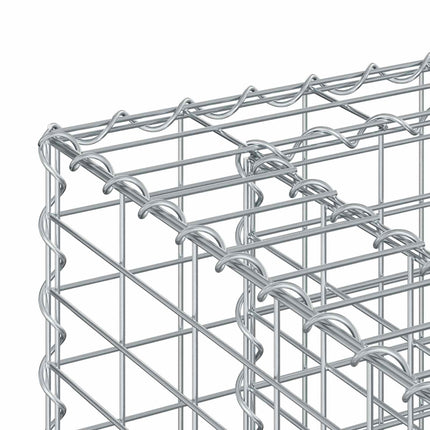 Gabion højbed 2 stk. 170 x 50 x 150 cm Galvaniseret stål Sølv