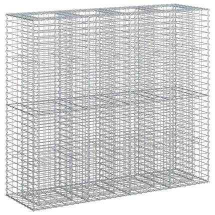 Gabion højbed 2 stk. 170 x 50 x 150 cm Galvaniseret stål Sølv