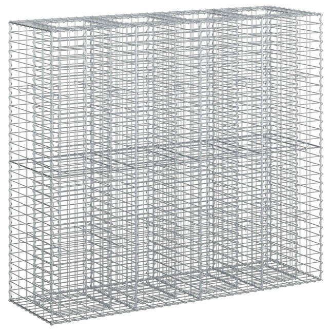 Gabion højbed 2 pcs Sølv 170 x 50 x 150 cm Galvaniseret stål