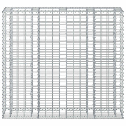 Gabion højbed 2 stk. 170 x 50 x 150 cm Galvaniseret stål Sølv