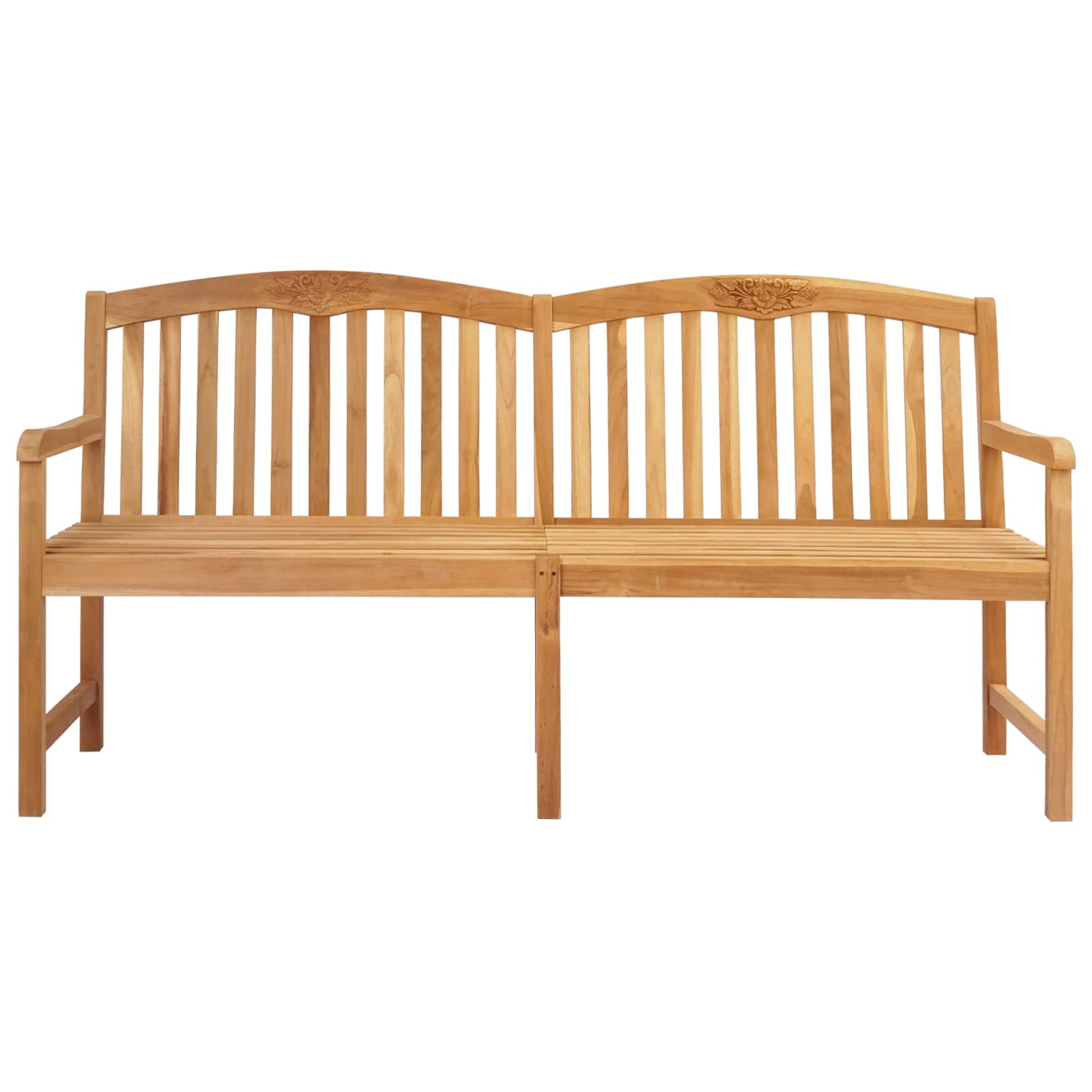 Håndskåret Rosenbænk Naturfarvet 150 x 60 x 90 cm