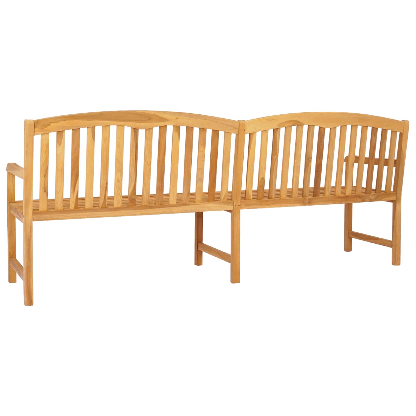 Håndskåret Rosenbænk Naturfarvet 228 x 60 x 90 cm