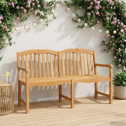Håndskåret Rosenbænk 150 x 60,5 x 95 cm Massiv Teaktræ