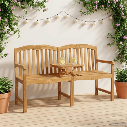 Håndskåret Rosenbænk 155 x 60 x 94 cm Massiv Teaktræ