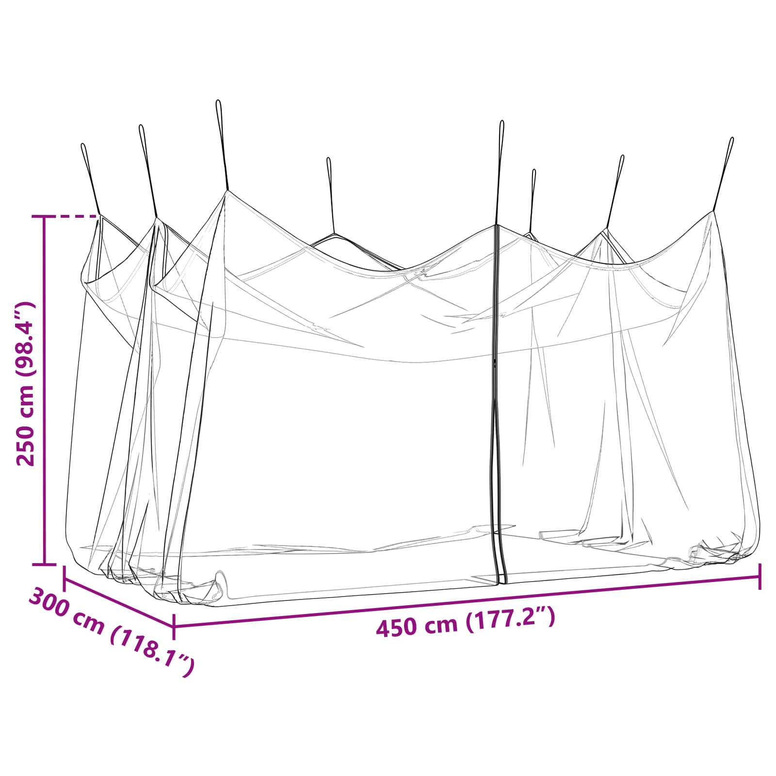 Have Myggenet 156 Mesh Hvid 3 x 4,5 x 2,5 m Polyester