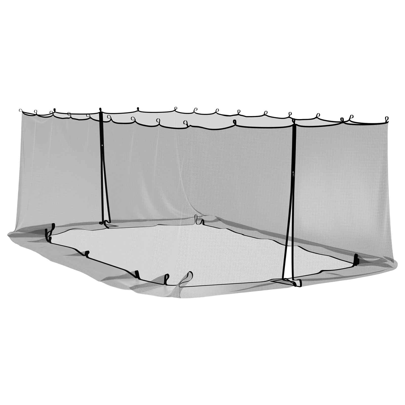 Myggenet til pavillon 220 mesh Sort 6 x 3 x 2 m Polyester