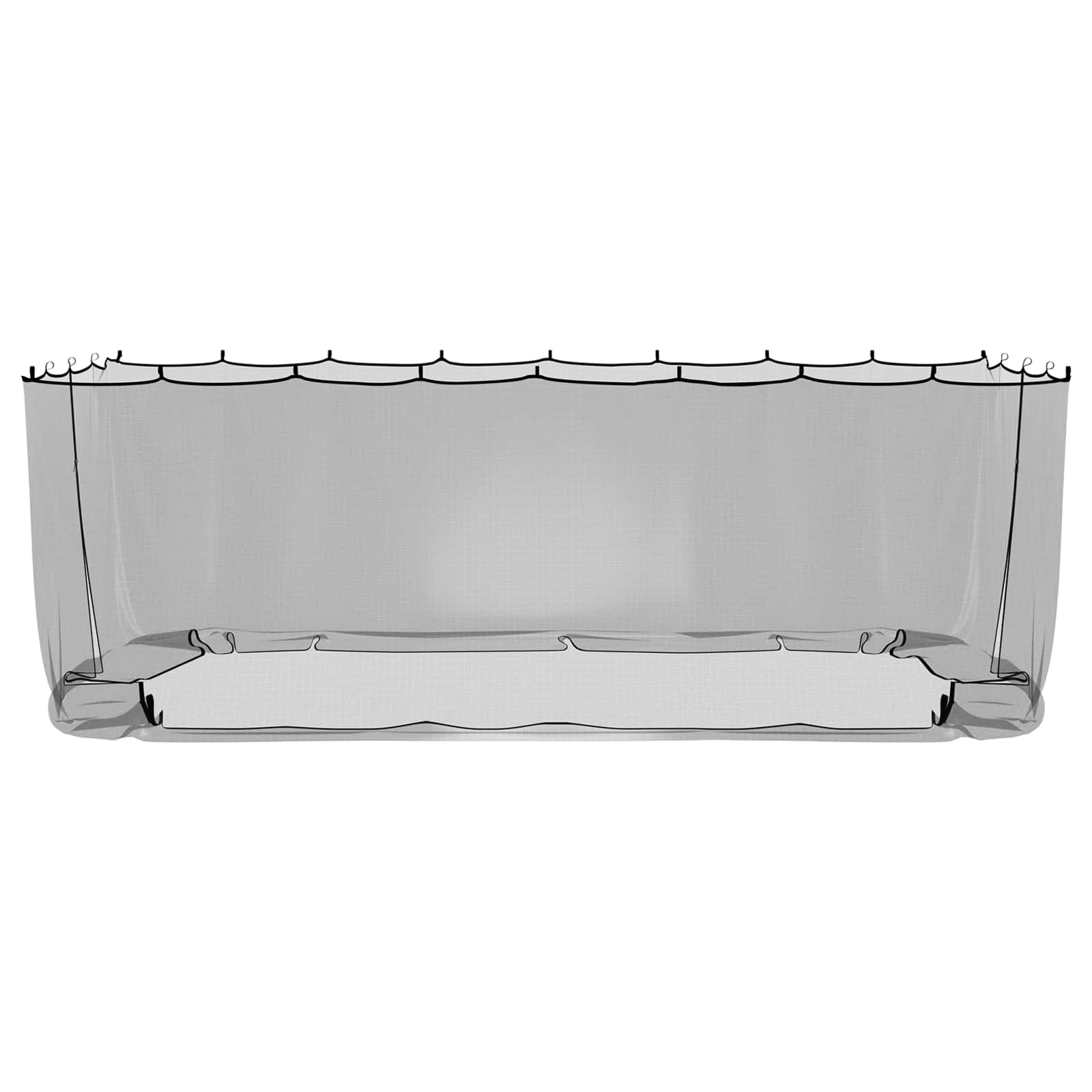 Myggenet til pavillon 220 mesh Sort 6 x 3 x 2 m Polyester