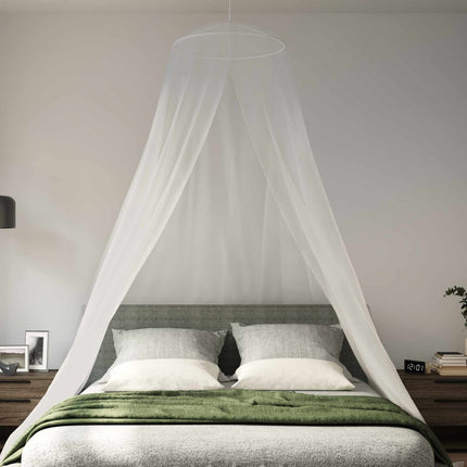 Myggenet til seng 3 stk. 156 mesh Hvid ⌀56 x 220 cm Polyester
