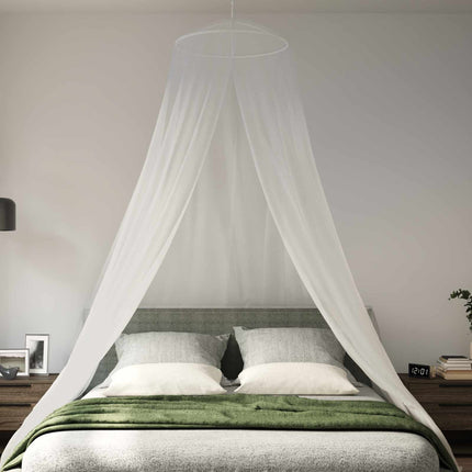 Myggenet til seng 3 stk. 156 mesh Hvid ⌀56 x 220 cm Polyester