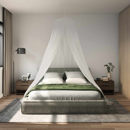 Myggenet til seng 3 stk. 156 mesh Hvid ⌀56 x 220 cm Polyester