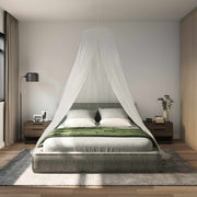Myggenet til seng 3 pcs 156 mesh Hvid ⌀56 x 220 cm Polyester