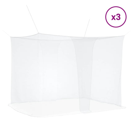 Myggenet til seng 156 mesh 3 pcs Hvid Polyester