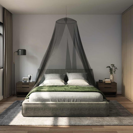 Myggenet til seng 156 mesh Sort ⌀56 x 220 cm Polyester