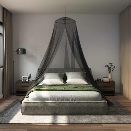 Myggenet til seng 156 mesh Sort ⌀56 x 220 cm Polyester