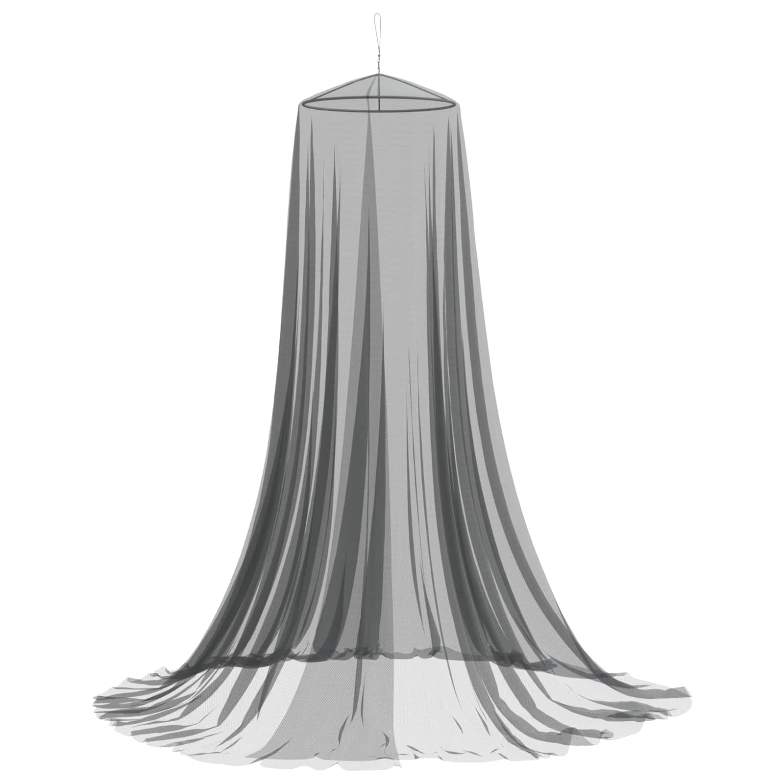 Myggenet til seng 3 pcs 156 mesh Sort ⌀56 x 220 cm Polyester