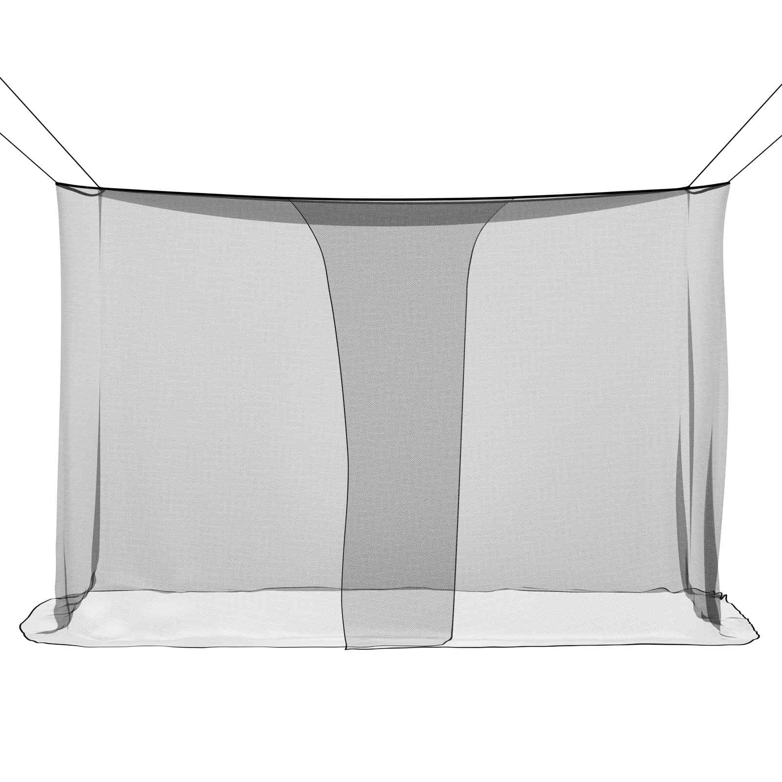 Myggenet til seng 156 mesh 3 pcs Sort Polyester