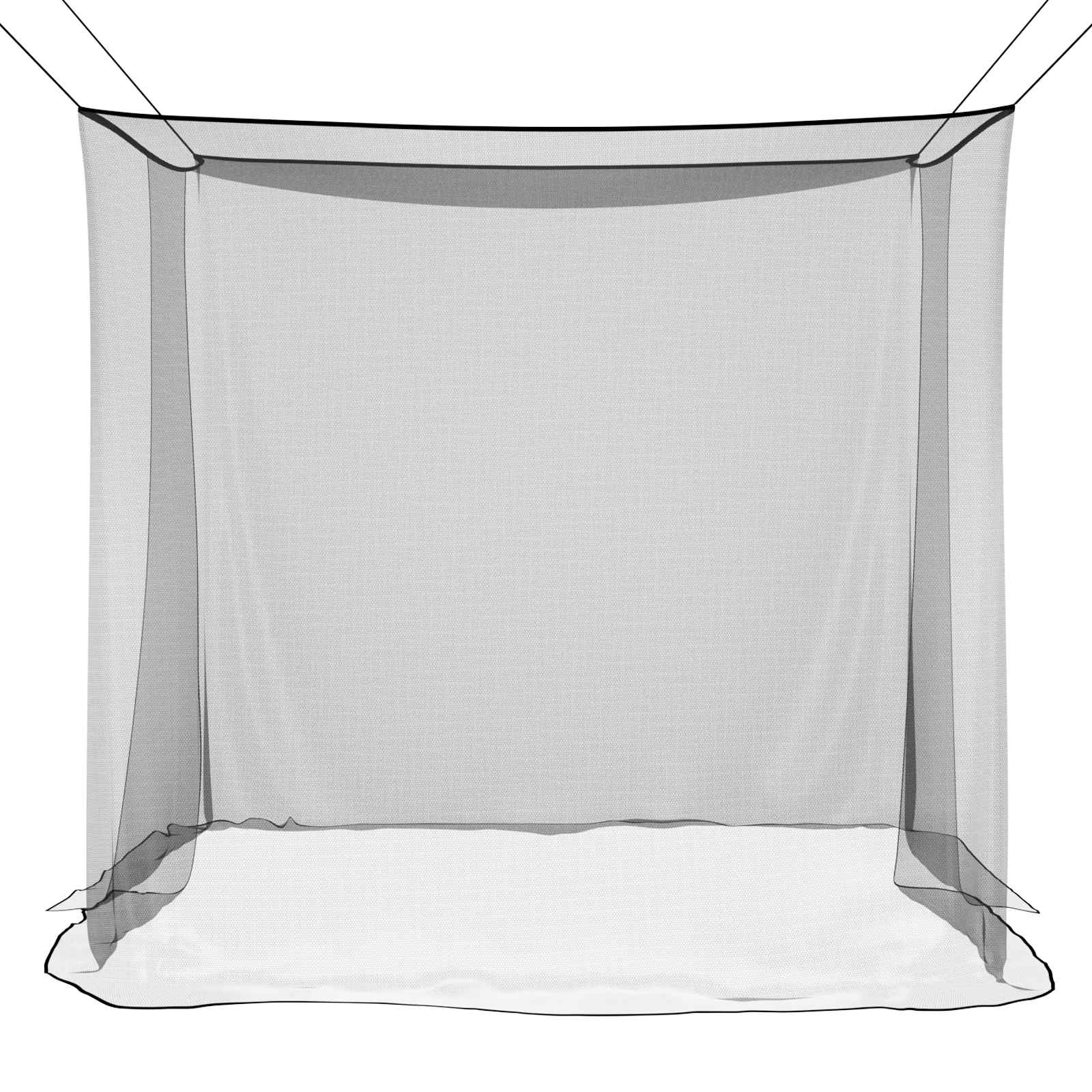 Myggenet til seng 156 mesh 3 pcs Sort Polyester