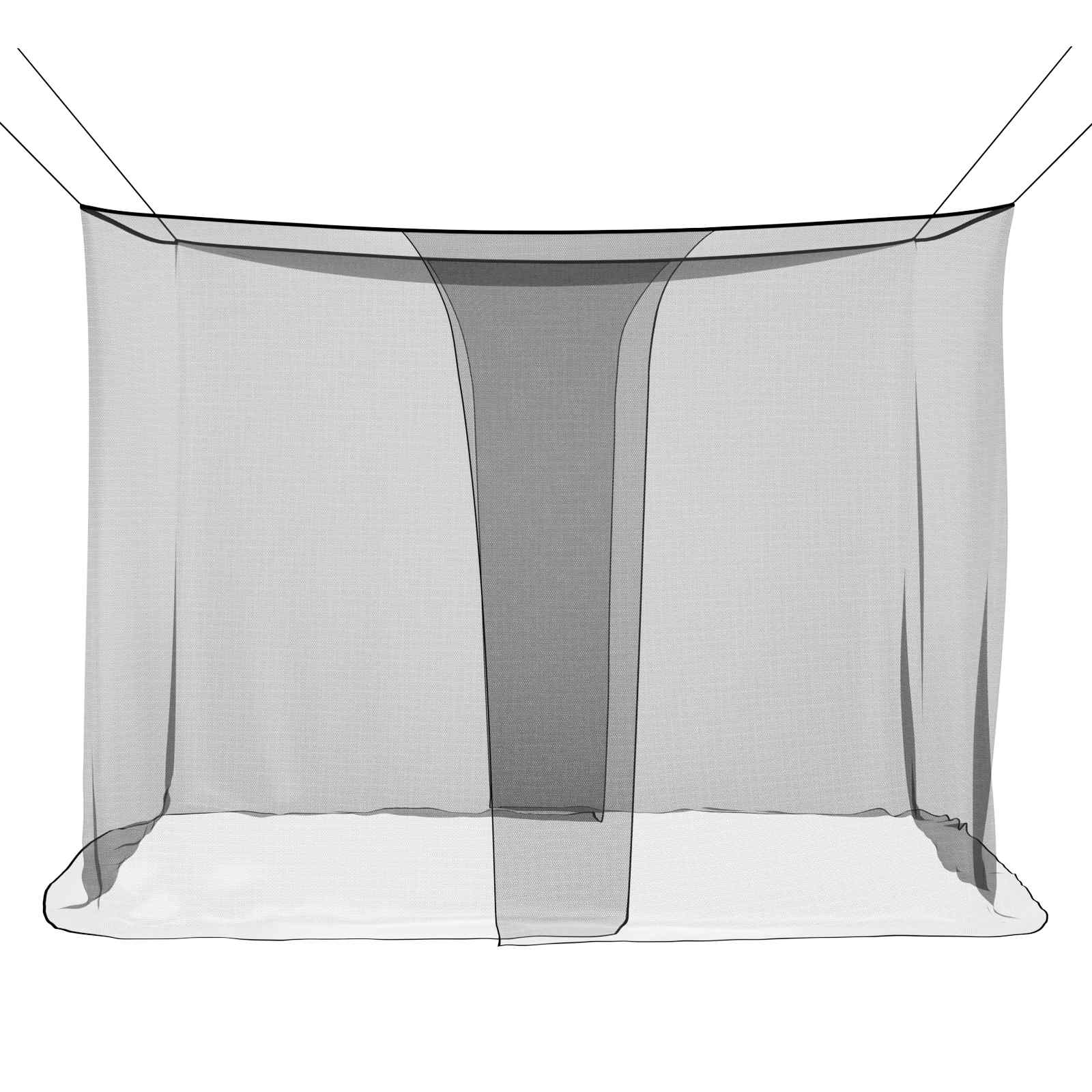 Myggenet til seng 156 mesh 3 pcs Sort Polyester