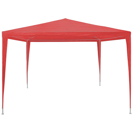 Party Tent Rød 300 x 300 x 255 cm PE og stål