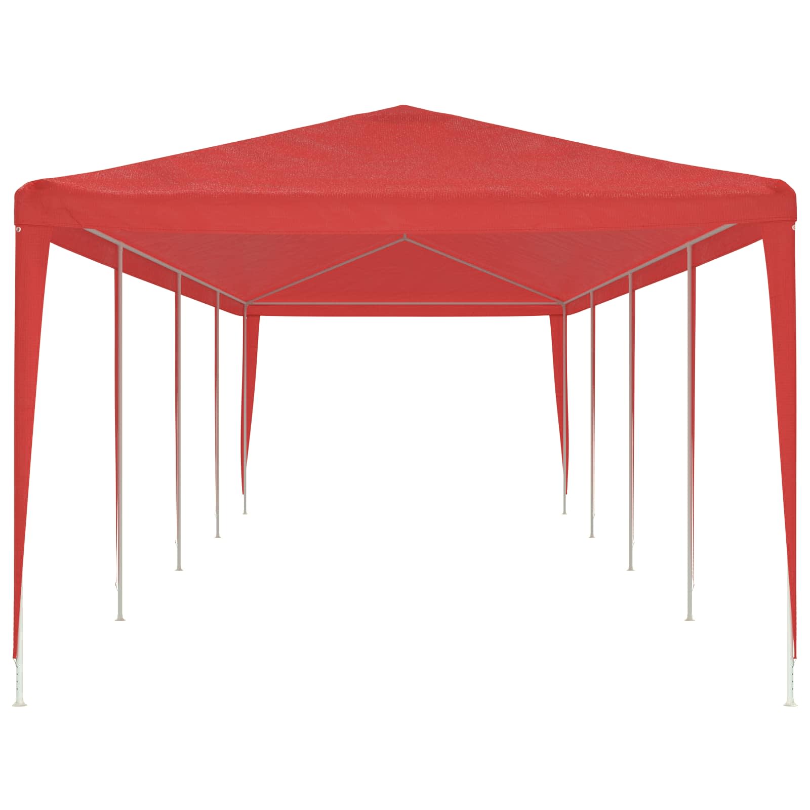Party Tent Rød 1200 x 300 x 255 cm PE og stål