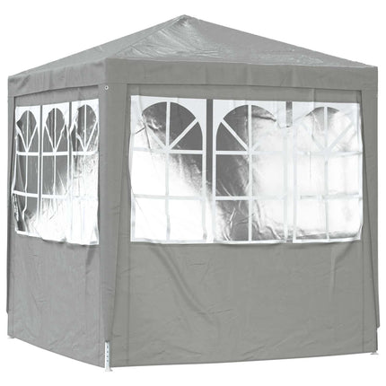 Party Tent 200 x 200 x 240 cm Lysegrå PE og stål