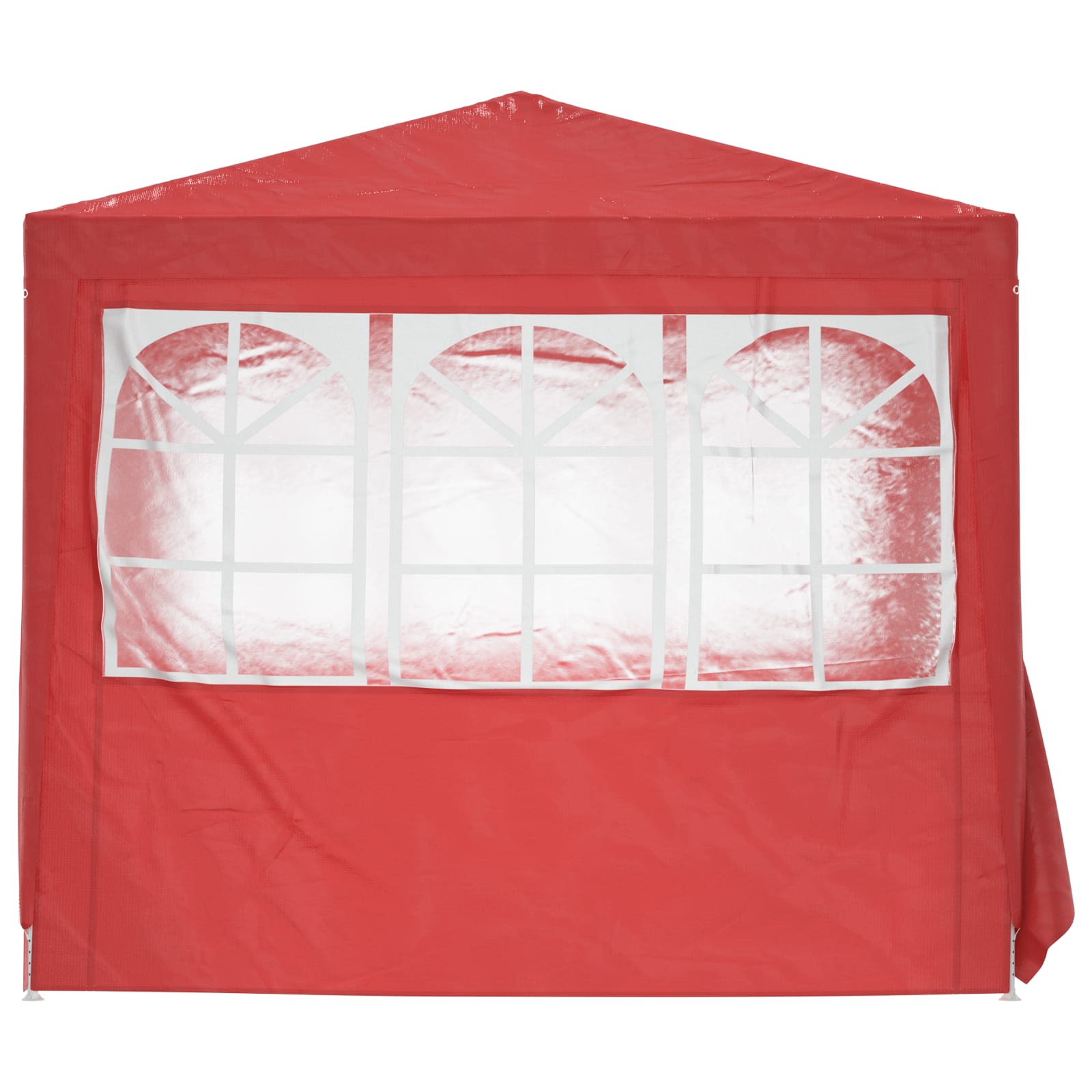 Party Tent Rød 250 x 250 x 240 cm PE og stål