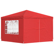 Party Tent 300 x 300 x 255 cm Rød PE og stål
