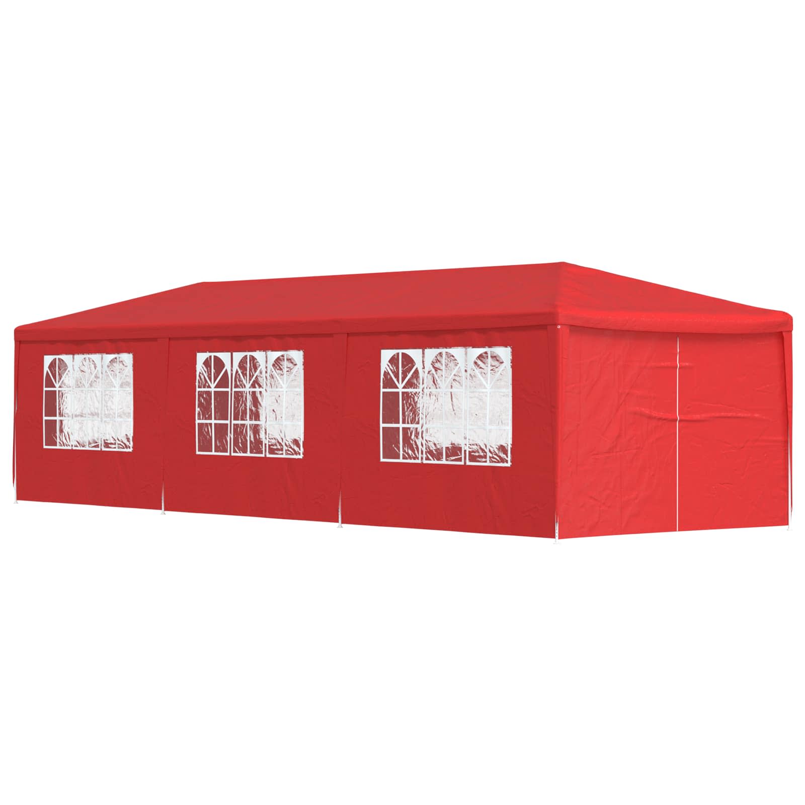 Party Tent 900 x 300 x 255 cm Rød PE og stål