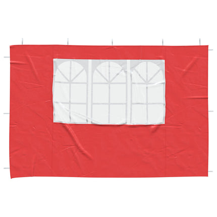 Festasidevæg 2 pcs 300 x 195 cm Rød PE og stål