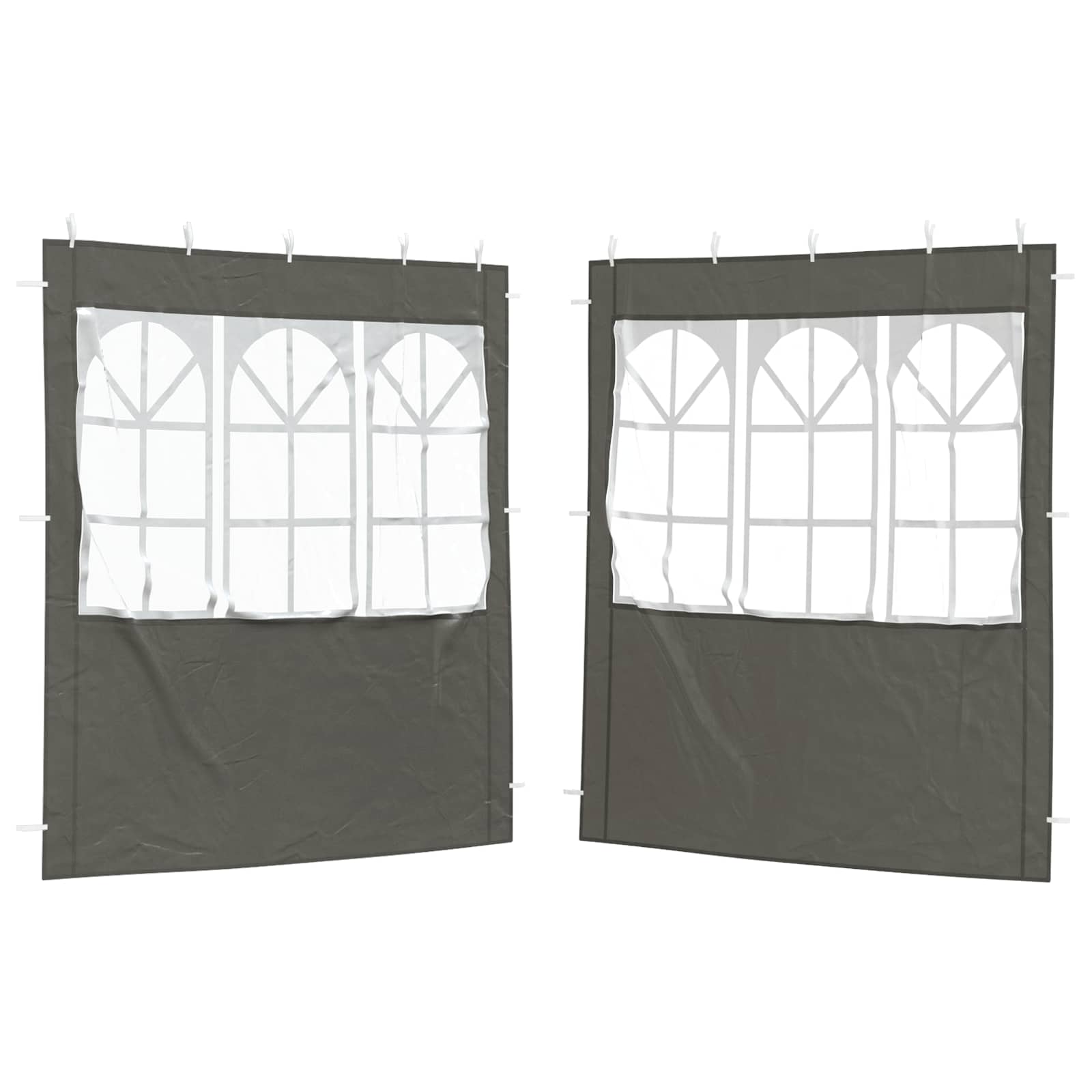 vidaXL Festasidevæg - Sidevæg til Festtelt - 200x195 cm - Antracit