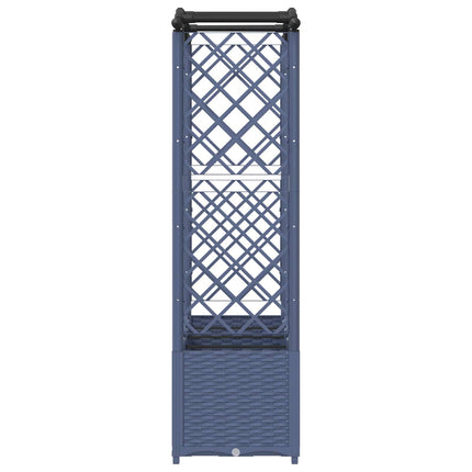 Hævet Bed med Trellis og Tag Grå 204 x 40 x 138 cm PP