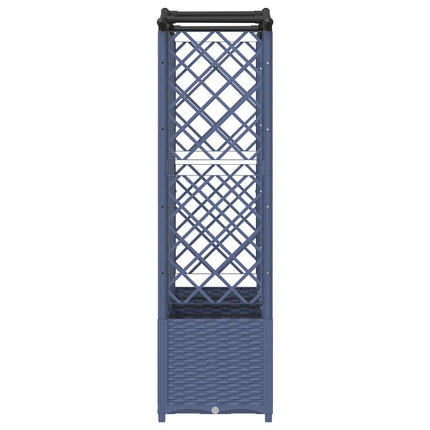 Hævet Bed med Trellis og Tag Grå 204 x 40 x 138 cm PP