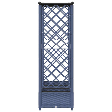 Hævet Bed med Trellis og Tag Grå 203 x 40 x 121 cm PP