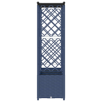 Hævet Bed med Trellis og Tag Grå 203 x 40 x 136 cm PP
