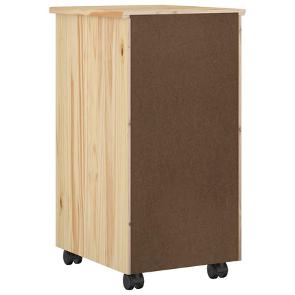 Rullende skab Brun 34 x 39 x 65,5 cm Massivt fyrretræ