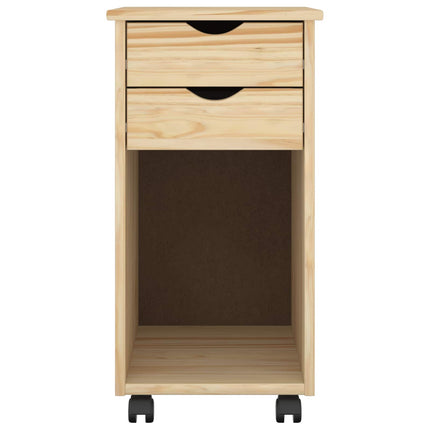 Rullende skab Brun 34 x 39 x 65,5 cm Massivt fyrretræ