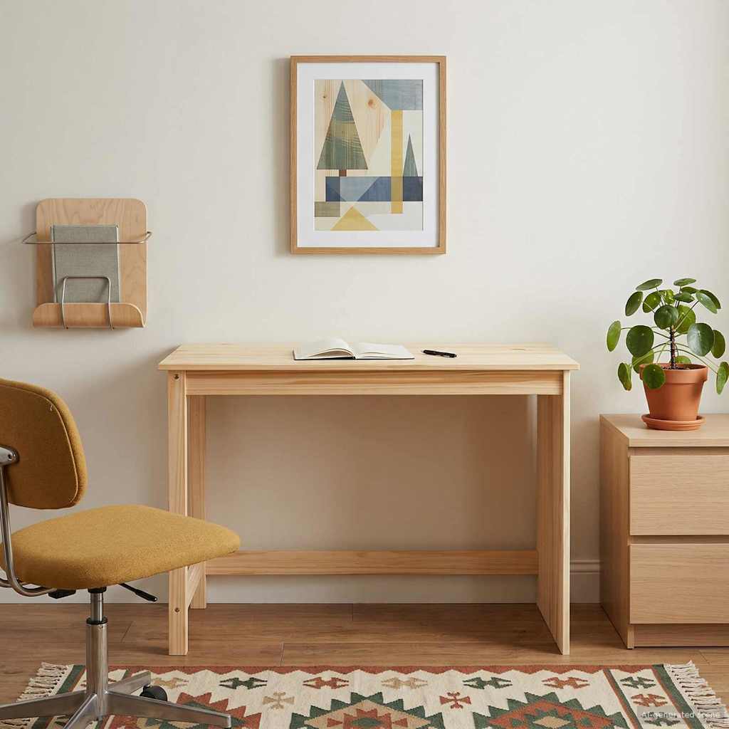 Bord Brun 112 x 50 x 75 cm Massivt fyrretræ billede