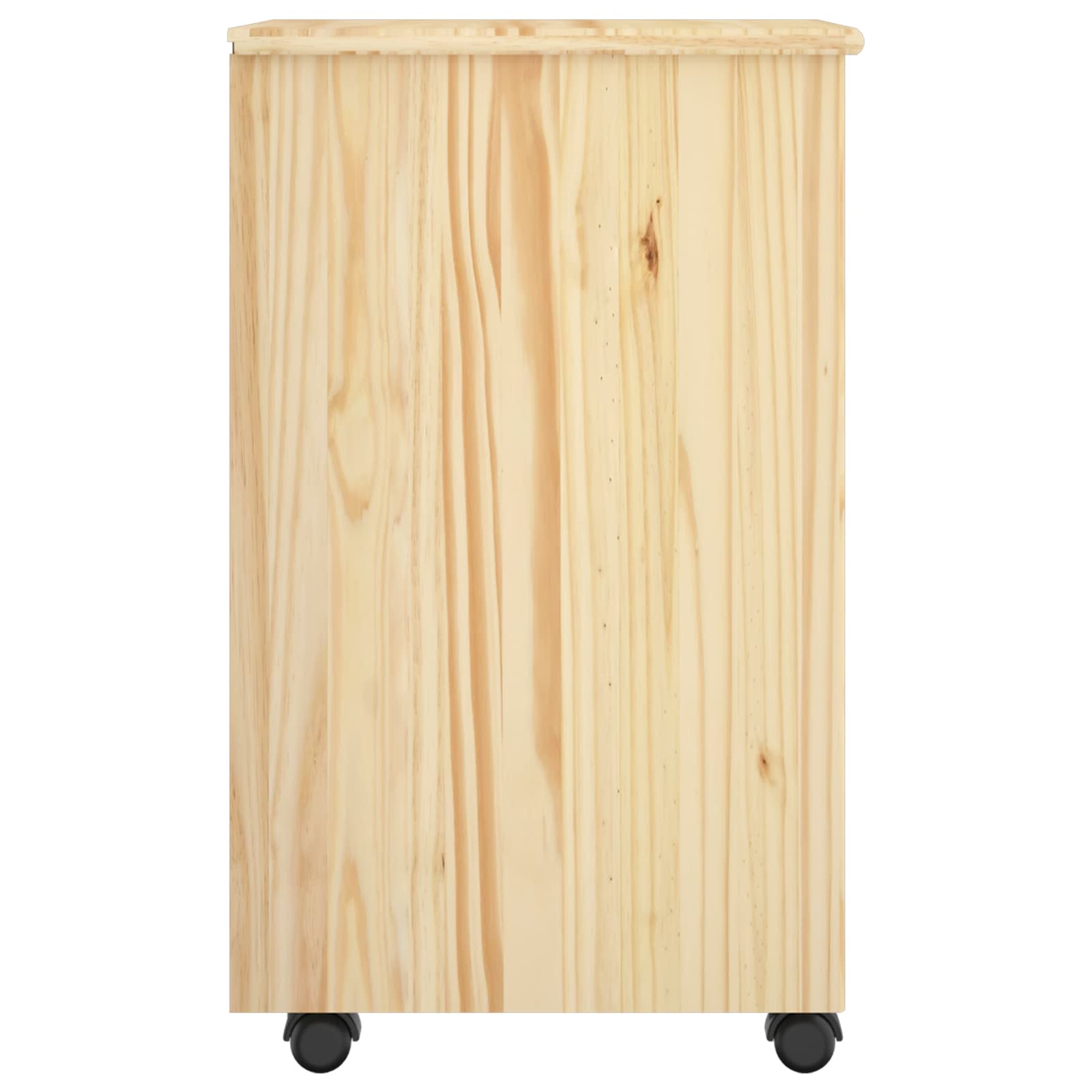 Rullende skab Brun 63,5 x 39 x 65,5 cm Massivt fyrretræ
